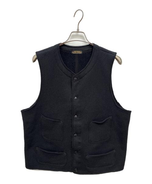 BROWN'S BEACH JACKET（ブラウンズビーチジャケット）BROWN'S BEACH JACKET (ブラウンズビーチジャケット) 524 ビーチクロスベスト ブラック サイズ:SIZE 44の古着・服飾アイテム