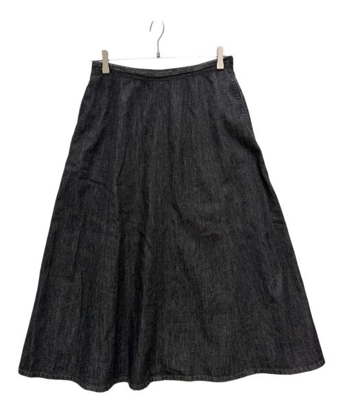 HELLY HANSEN（ヘリーハンセン）HELLY HANSEN (ヘリーハンセン) フレームプルーフ デニムロングスカート W Flameproof Denim Skirt 難燃デニム フレアスカート グレー サイズ:Freeの古着・服飾アイテム