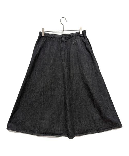 HELLY HANSEN（ヘリーハンセン）HELLY HANSEN (ヘリーハンセン) フレームプルーフ デニムロングスカート W Flameproof Denim Skirt 難燃デニム フレアスカート グレー サイズ:Freeの古着・服飾アイテム