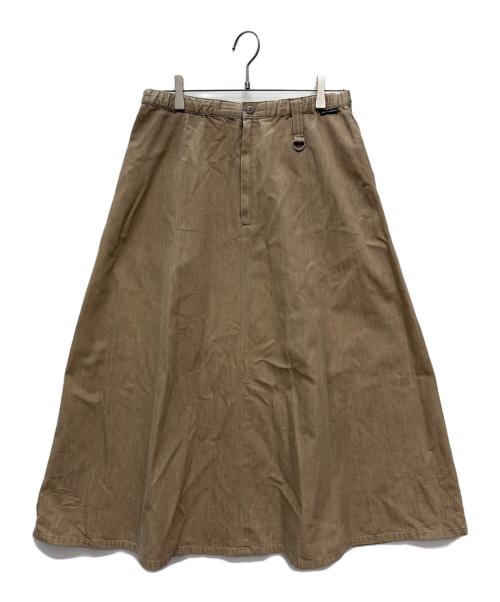 HELLY HANSEN（ヘリーハンセン）HELLY HANSEN (ヘリーハンセン) フレームプルーフ デニムロングスカート W Flameproof Denim Skirt 難燃デニム フレアスカート ベージュ サイズ:W/Lの古着・服飾アイテム