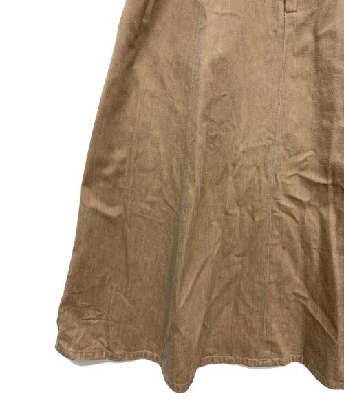 HELLY HANSEN（ヘリーハンセン）HELLY HANSEN (ヘリーハンセン) フレームプルーフ デニムロングスカート W Flameproof Denim Skirt 難燃デニム フレアスカート ベージュ サイズ:W/Lの古着・服飾アイテム