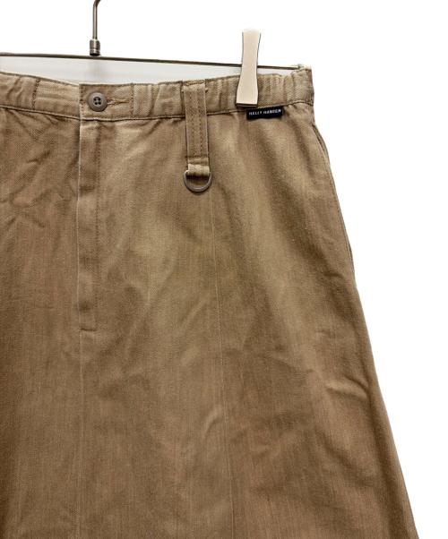 HELLY HANSEN（ヘリーハンセン）HELLY HANSEN (ヘリーハンセン) フレームプルーフ デニムロングスカート W Flameproof Denim Skirt 難燃デニム フレアスカート ベージュ サイズ:W/Lの古着・服飾アイテム