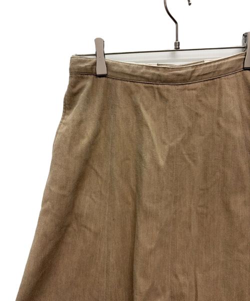 HELLY HANSEN（ヘリーハンセン）HELLY HANSEN (ヘリーハンセン) フレームプルーフ デニムロングスカート W Flameproof Denim Skirt 難燃デニム フレアスカート ベージュ サイズ:W/Lの古着・服飾アイテム
