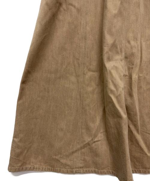 HELLY HANSEN（ヘリーハンセン）HELLY HANSEN (ヘリーハンセン) フレームプルーフ デニムロングスカート W Flameproof Denim Skirt 難燃デニム フレアスカート ベージュ サイズ:W/Lの古着・服飾アイテム