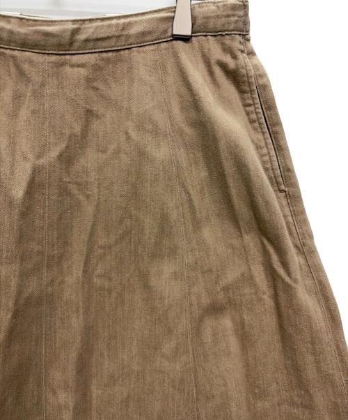 HELLY HANSEN（ヘリーハンセン）HELLY HANSEN (ヘリーハンセン) フレームプルーフ デニムロングスカート W Flameproof Denim Skirt 難燃デニム フレアスカート ベージュ サイズ:W/Lの古着・服飾アイテム