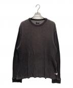 stussyステューシー）の古着「00s サーマルカットソー」｜ブラック