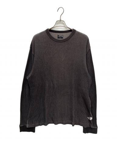 w*z様 STUSSY カットソー ブラック M サーマル 90s 117473 中古・古着通販】stussy (ステューシー) 00s サーマルカットソー
