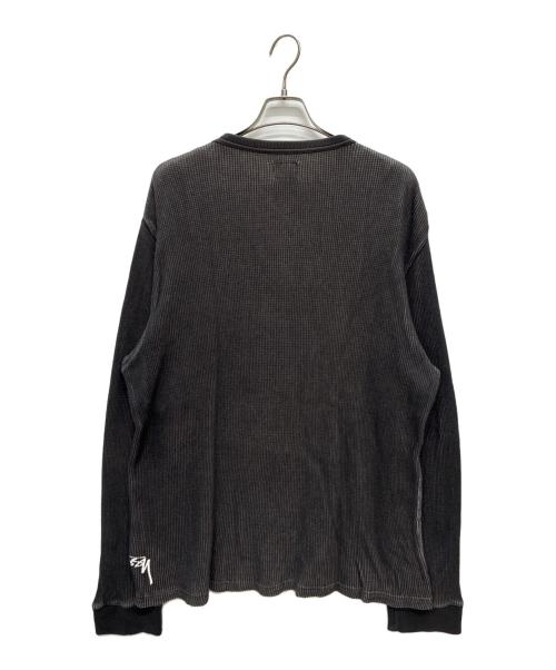 stussy（ステューシー）stussy (ステューシー) 00s サーマルカットソー ブラック サイズ:SIZE Lの古着・服飾アイテム