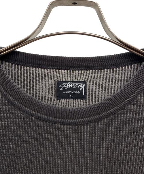stussy（ステューシー）stussy (ステューシー) 00s サーマルカットソー ブラック サイズ:SIZE Lの古着・服飾アイテム