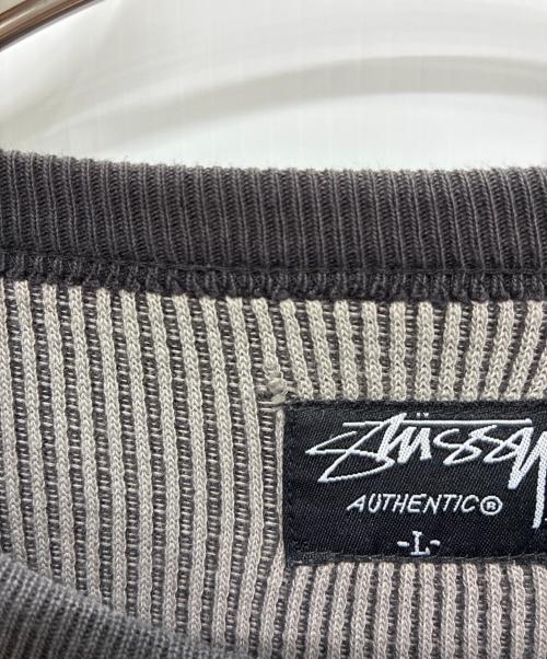 stussy（ステューシー）stussy (ステューシー) 00s サーマルカットソー ブラック サイズ:SIZE Lの古着・服飾アイテム