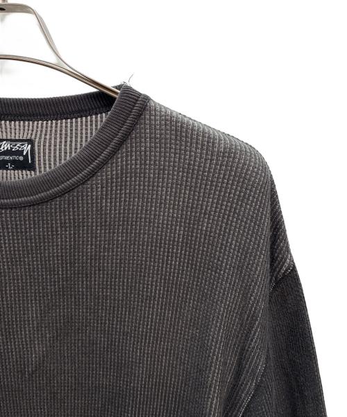 stussy（ステューシー）stussy (ステューシー) 00s サーマルカットソー ブラック サイズ:SIZE Lの古着・服飾アイテム