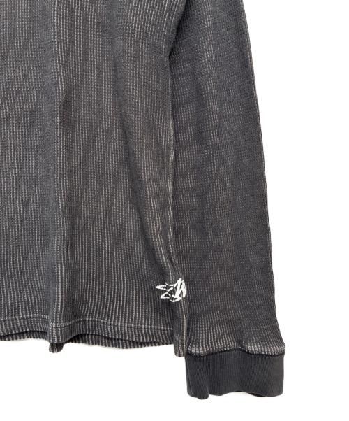 stussy（ステューシー）stussy (ステューシー) 00s サーマルカットソー ブラック サイズ:SIZE Lの古着・服飾アイテム