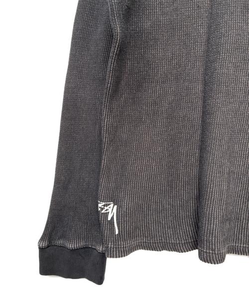stussy（ステューシー）stussy (ステューシー) 00s サーマルカットソー ブラック サイズ:SIZE Lの古着・服飾アイテム
