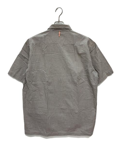 stussy（ステューシー）stussy (ステューシー) 00-90s 紺タグ USA製 キューバシャツ ホワイト×ブラウン サイズ:XLの古着・服飾アイテム