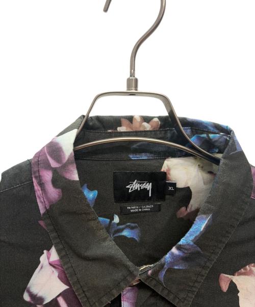 stussy（ステューシー）stussy (ステューシー) 半袖シャツ ブラック×ブルー サイズ:XLの古着・服飾アイテム