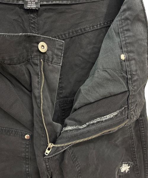 stussy（ステューシー）stussy (ステューシー) 00s コットンダブルニーパンツ ブラック サイズ:36の古着・服飾アイテム