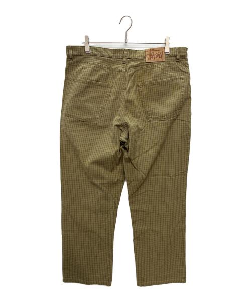 stussy（ステューシー）stussy (ステューシー) Check Big OL パンツ グリーン×グレー サイズ:36の古着・服飾アイテム