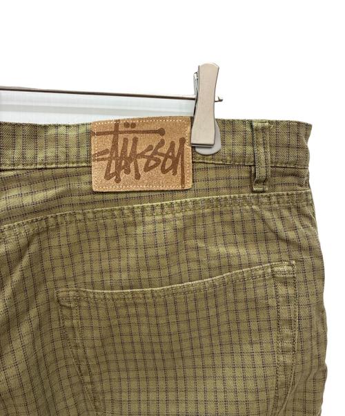 stussy（ステューシー）stussy (ステューシー) Check Big OL パンツ グリーン×グレー サイズ:36の古着・服飾アイテム