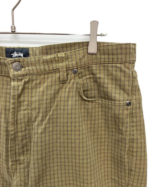 stussy（ステューシー）stussy (ステューシー) Check Big OL パンツ グリーン×グレー サイズ:36の古着・服飾アイテム
