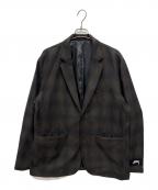 stussyステューシー）の古着「Shadow Plaid Sport Coat」｜ブラウン×ブラック