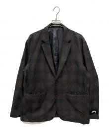 stussy（ステューシー）の古着「Shadow Plaid Sport Coat」｜ブラウン×ブラック