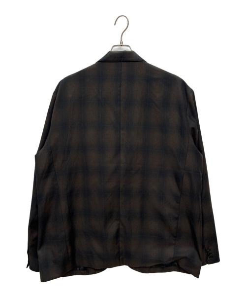stussy（ステューシー）stussy (ステューシー) Shadow Plaid Sport Coat ブラウン×ブラック サイズ:SIZE XLの古着・服飾アイテム