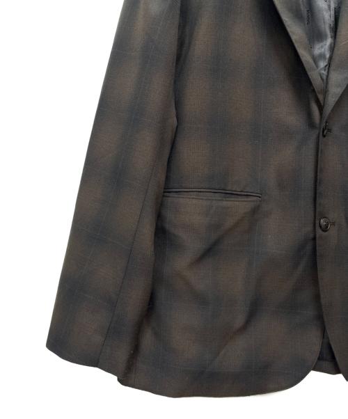 stussy（ステューシー）stussy (ステューシー) Shadow Plaid Sport Coat ブラウン×ブラック サイズ:SIZE XLの古着・服飾アイテム