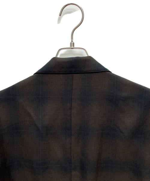 stussy（ステューシー）stussy (ステューシー) Shadow Plaid Sport Coat ブラウン×ブラック サイズ:SIZE XLの古着・服飾アイテム