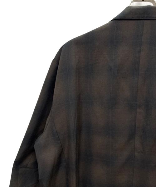 stussy（ステューシー）stussy (ステューシー) Shadow Plaid Sport Coat ブラウン×ブラック サイズ:SIZE XLの古着・服飾アイテム