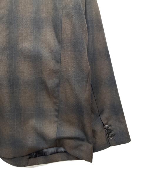 stussy（ステューシー）stussy (ステューシー) Shadow Plaid Sport Coat ブラウン×ブラック サイズ:SIZE XLの古着・服飾アイテム