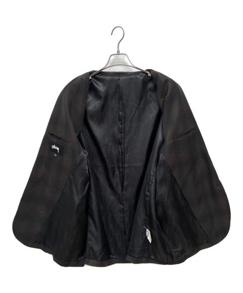 stussy（ステューシー）stussy (ステューシー) Shadow Plaid Sport Coat ブラウン×ブラック サイズ:SIZE XLの古着・服飾アイテム