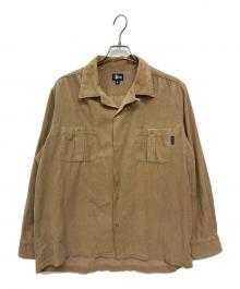 stussy（ステューシー）の古着「OLD 紺タグ USA製 コーデュロイオープンカラーシャツ」｜ブラウン