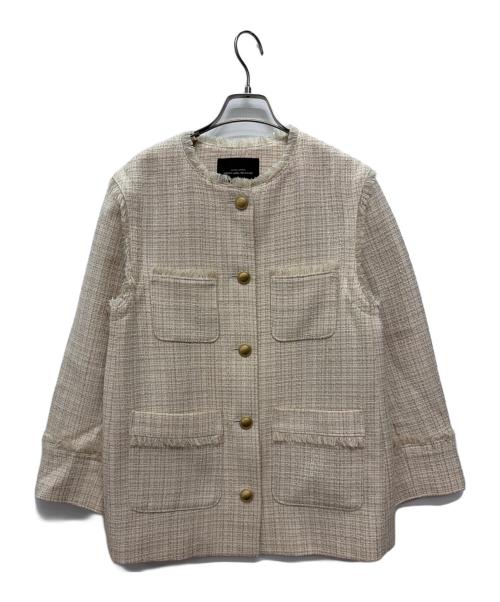 green label relaxing（グリーンレーベルリラクシング）green label relaxing (グリーンレーベルリラクシング) ツイード2WAYジレジャケット ベージュ サイズ:38の古着・服飾アイテム