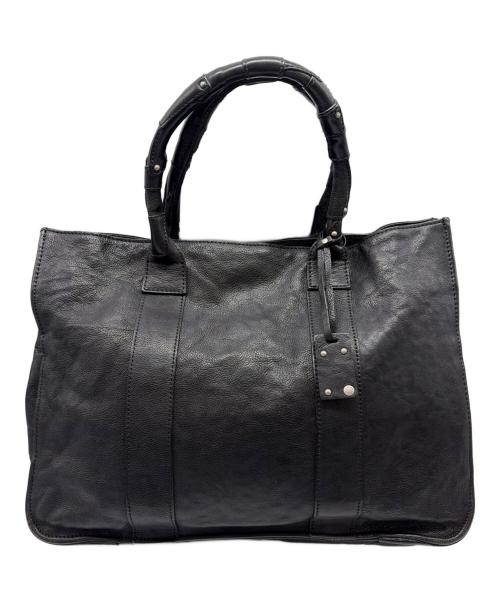 HERGOPOCH（エルゴポック）HERGOPOCH (エルゴポック) レザートートバッグ ブラックの古着・服飾アイテム