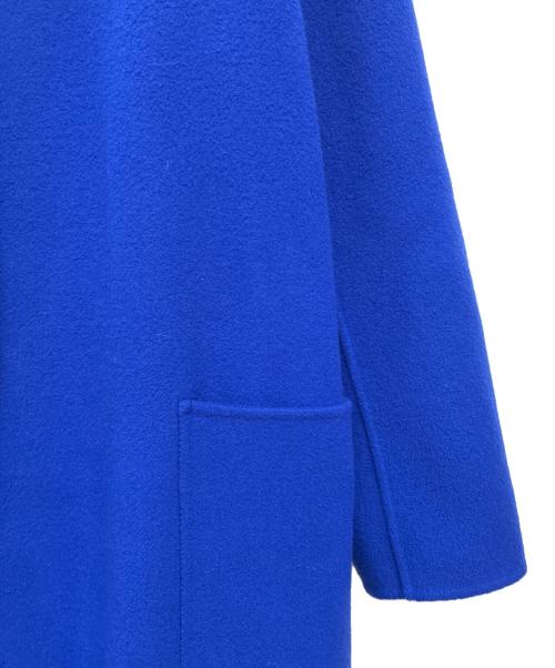 UNITED ARROWS（ユナイテッドアローズ）UNITED ARROWS (ユナイテッドアローズ) ダブルフェイス ノーカラー コート ブルー サイズ:36の古着・服飾アイテム