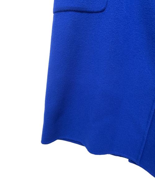 UNITED ARROWS（ユナイテッドアローズ）UNITED ARROWS (ユナイテッドアローズ) ダブルフェイス ノーカラー コート ブルー サイズ:36の古着・服飾アイテム