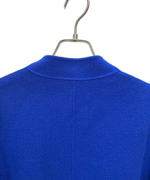 UNITED ARROWS（ユナイテッドアローズ）UNITED ARROWS (ユナイテッドアローズ) ダブルフェイス ノーカラー コート ブルー サイズ:36の古着・服飾アイテム