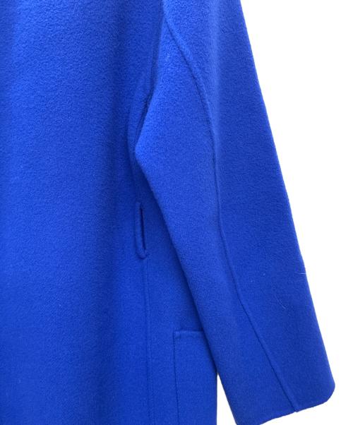 UNITED ARROWS（ユナイテッドアローズ）UNITED ARROWS (ユナイテッドアローズ) ダブルフェイス ノーカラー コート ブルー サイズ:36の古着・服飾アイテム