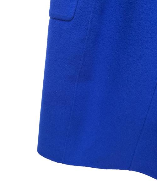 UNITED ARROWS（ユナイテッドアローズ）UNITED ARROWS (ユナイテッドアローズ) ダブルフェイス ノーカラー コート ブルー サイズ:36の古着・服飾アイテム
