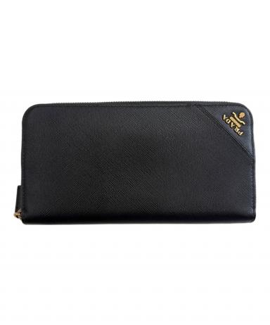 プラダ　財布　未使用品 中古・古着通販】PRADA (プラダ) 長財布 ブラック｜ブランド・古着通販