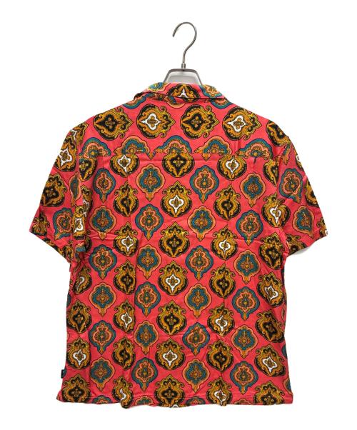stussy（ステューシー）stussy (ステューシー) Shield Shirt ピンク×イエロー サイズ:SIZE XLの古着・服飾アイテム