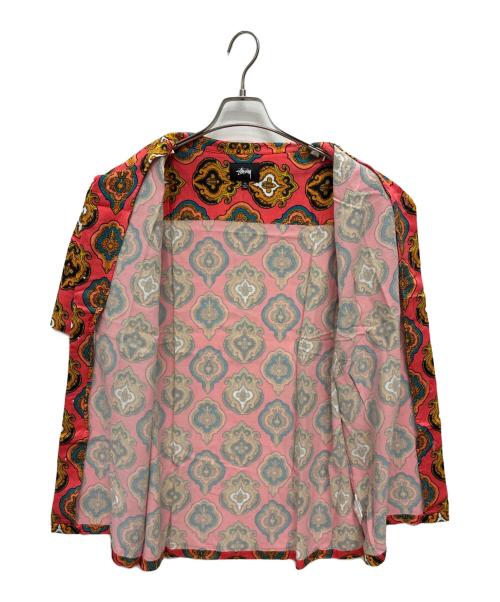 stussy（ステューシー）stussy (ステューシー) Shield Shirt ピンク×イエロー サイズ:SIZE XLの古着・服飾アイテム