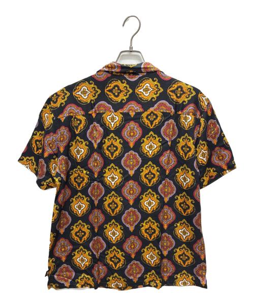 stussy（ステューシー）stussy (ステューシー) Shield Shirt ブラック×イエロー サイズ:SIZE XLの古着・服飾アイテム