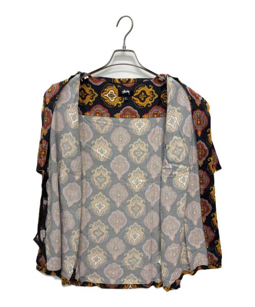 stussy（ステューシー）stussy (ステューシー) Shield Shirt ブラック×イエロー サイズ:SIZE XLの古着・服飾アイテム