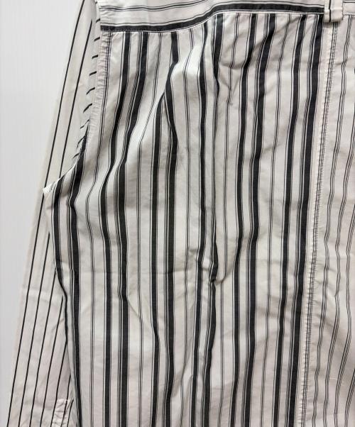 stussy（ステューシー）stussy (ステューシー) USA製 ストライプシャツ ホワイト×グレー サイズ:SIZE Lの古着・服飾アイテム