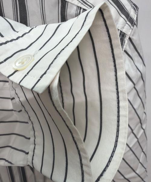 stussy（ステューシー）stussy (ステューシー) USA製 ストライプシャツ ホワイト×グレー サイズ:SIZE Lの古着・服飾アイテム