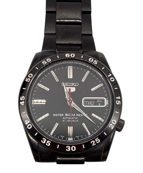SEIKO（セイコー）SEIKO (セイコー) セイコー5 自動巻き 腕時計 ブラックの古着・服飾アイテム