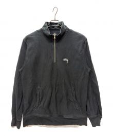 stussy（ステューシー）の古着「ハーフジップスウェット」｜ブラック