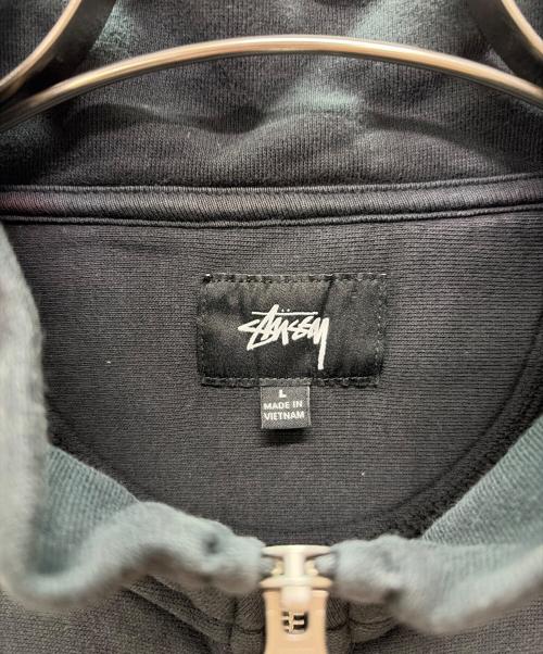 stussy（ステューシー）stussy (ステューシー) ハーフジップスウェット ブラック サイズ:Lの古着・服飾アイテム
