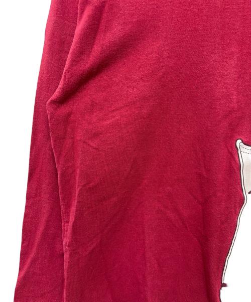 stussy（ステューシー）stussy (ステューシー) 00s スニーカープリント 長袖カットソー レッド サイズ:SIZE Lの古着・服飾アイテム